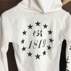 レタリングフード長袖Tシャツ