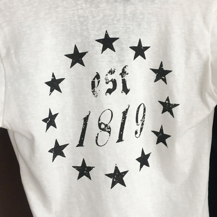 レタリングフード長袖Tシャツ