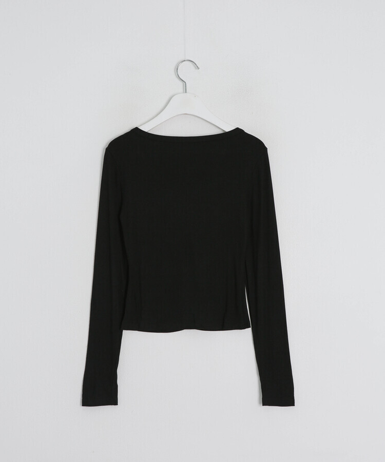 레이스 리본 레이어드 티셔츠