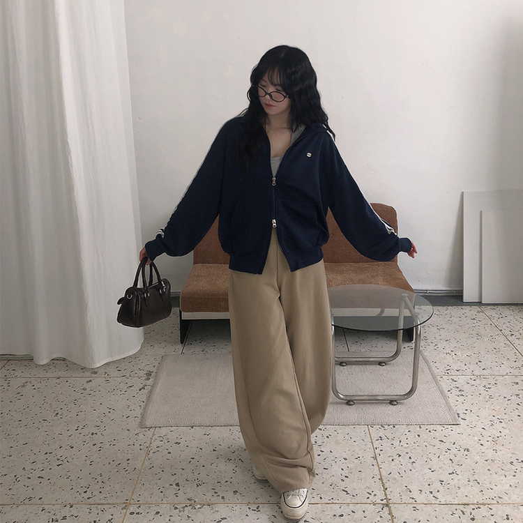 【SHORT/LONG 丈別】ハイウエストスリットワイドパンツ BEIGE