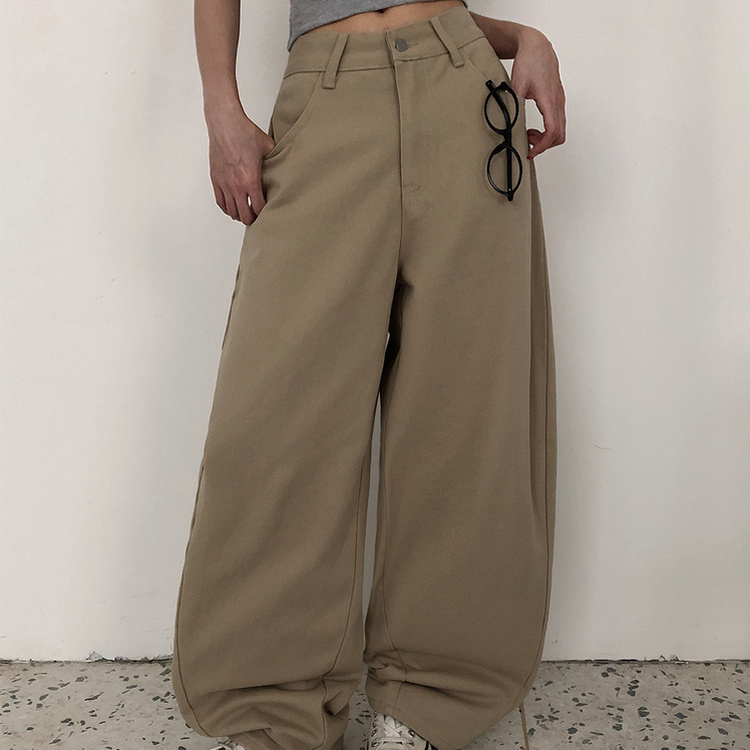 【SHORT/LONG 丈別】ハイウエストスリットワイドパンツ BEIGE