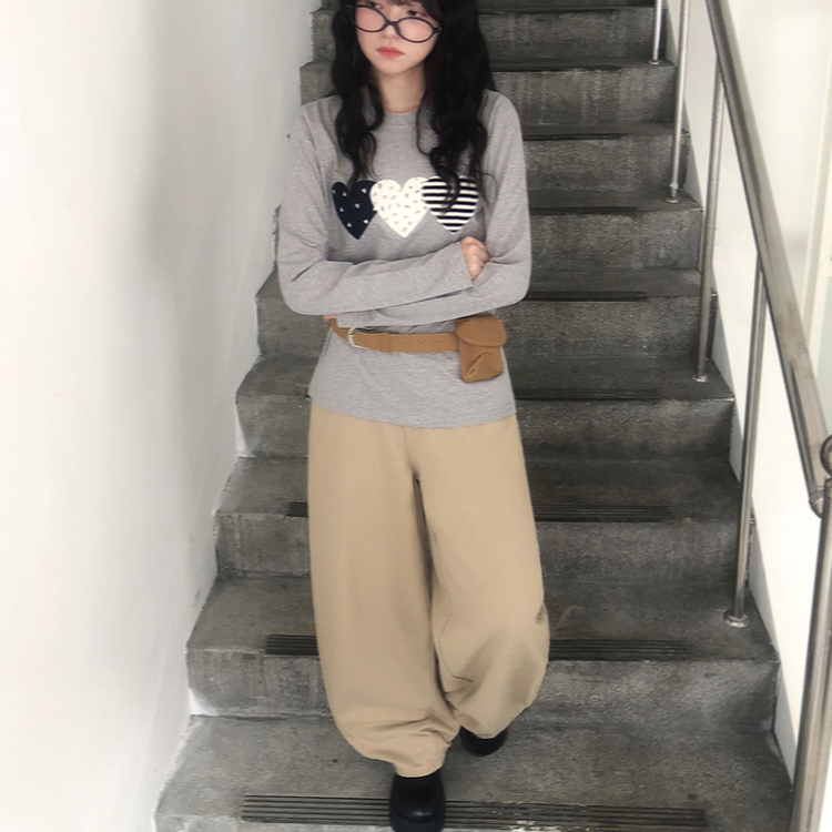 【SHORT/LONG 丈別】ハイウエストスリットワイドパンツ BEIGE