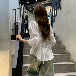 パフバルーンブラウス WHITE