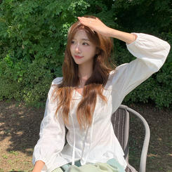 パフバルーンブラウス WHITE