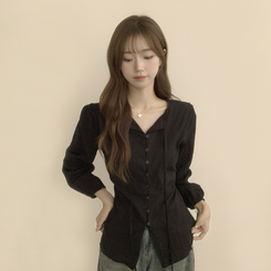 パフバルーンブラウス BLACK