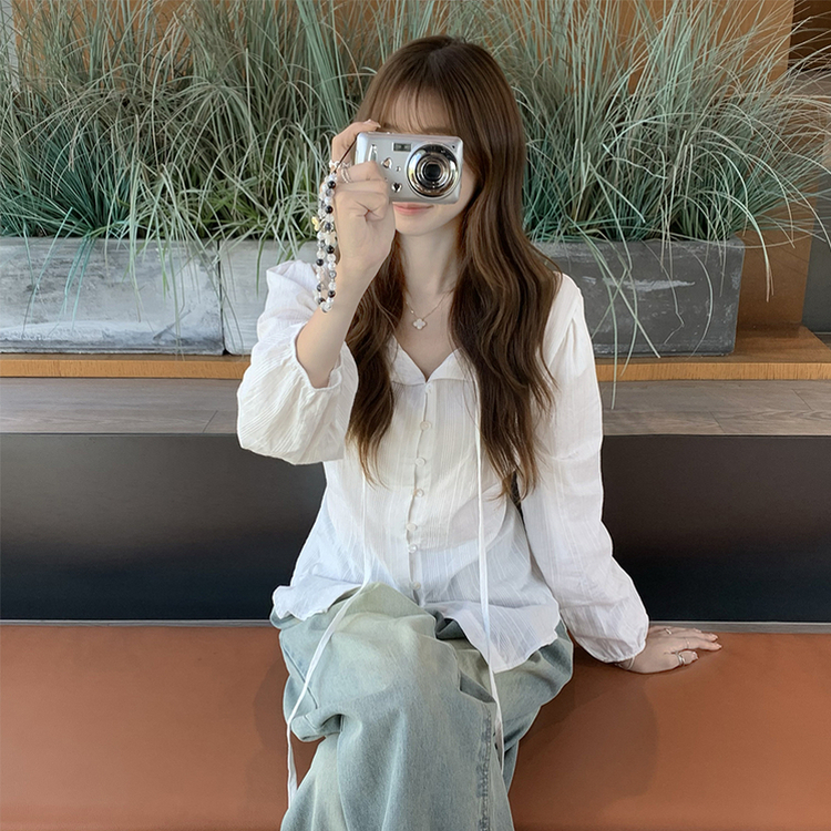 パフバルーンブラウス WHITE