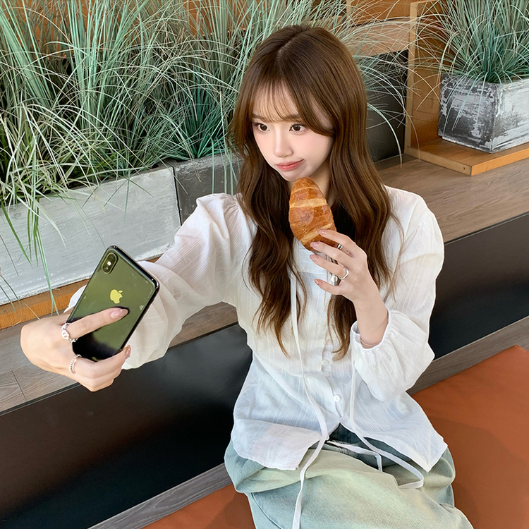 パフバルーンブラウス WHITE