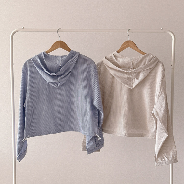 아방핏 스트라이프 와펜 루즈핏 남방