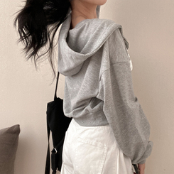 뉴욕타운 발포 투웨이 후드 집업 그레이