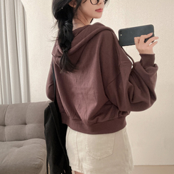 뉴욕타운 발포 투웨이 후드 집업 브라운