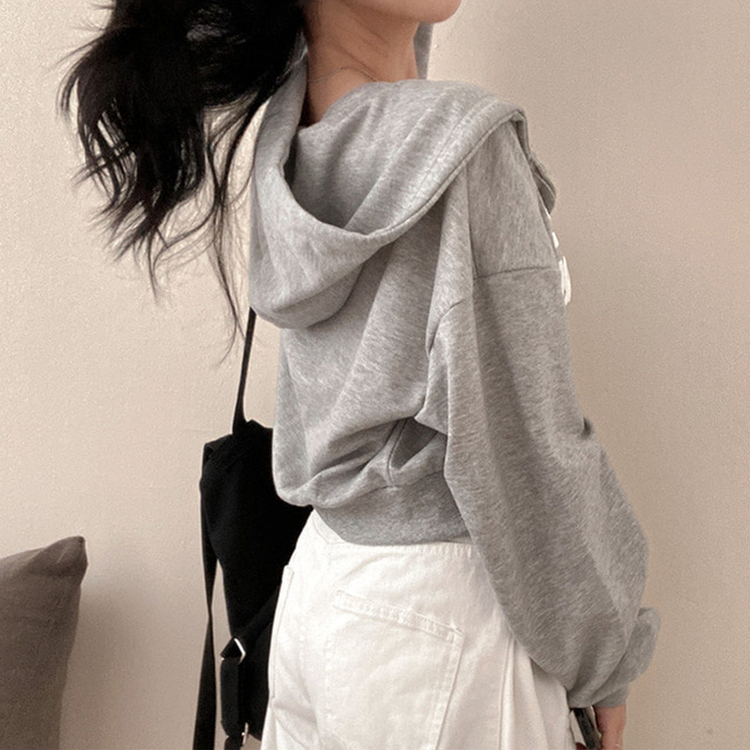 뉴욕타운 발포 투웨이 후드 집업 그레이