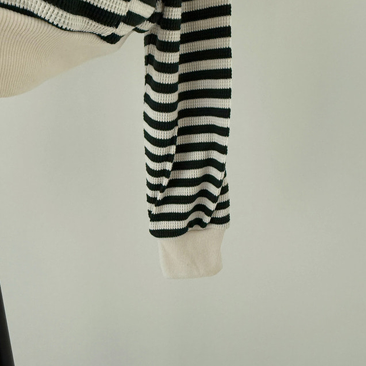 카카오 단가라 스트라이프 투웨이 와플 후드 집업