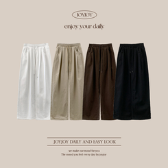 【丈別】ピンタックワイドコットンワイドパンツ