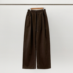 【丈別】ピンタックワイドコットンワイドパンツ