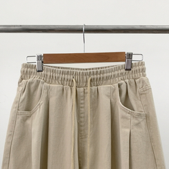 【丈別】ピンタックワイドコットンワイドパンツ