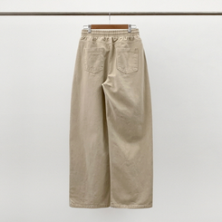 【丈別】ピンタックワイドコットンワイドパンツ