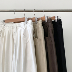 【丈別】ピンタックワイドコットンワイドパンツ