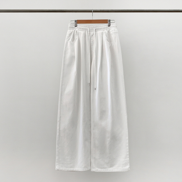 【丈別】ピンタックワイドコットンワイドパンツ