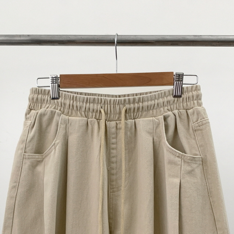 【丈別】ピンタックワイドコットンワイドパンツ