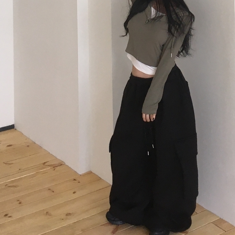 후드 레이어드 나시 데일리 긴팔 티셔츠