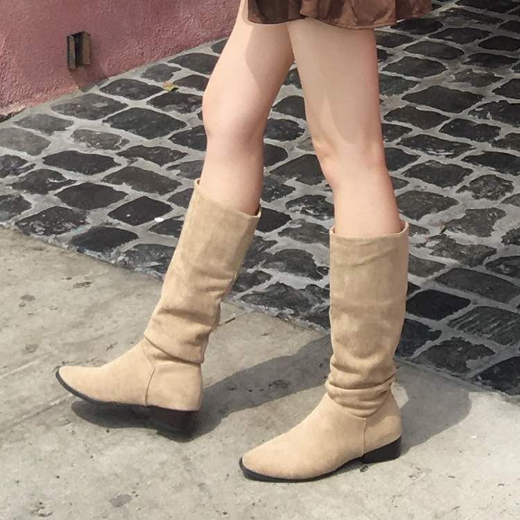 カジュアルスエードブーツ DARK BEIGE