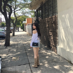 カジュアルスエードブーツ DARK BEIGE