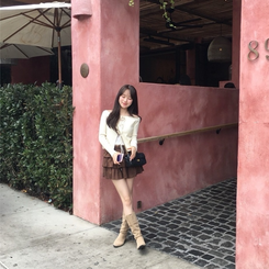 カジュアルスエードブーツ DARK BEIGE