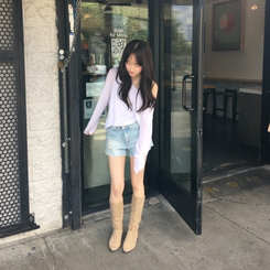 カジュアルスエードブーツ DARK BEIGE