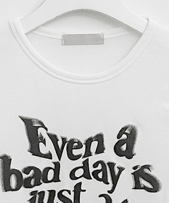 レタリングプリンティング長袖Tシャツ