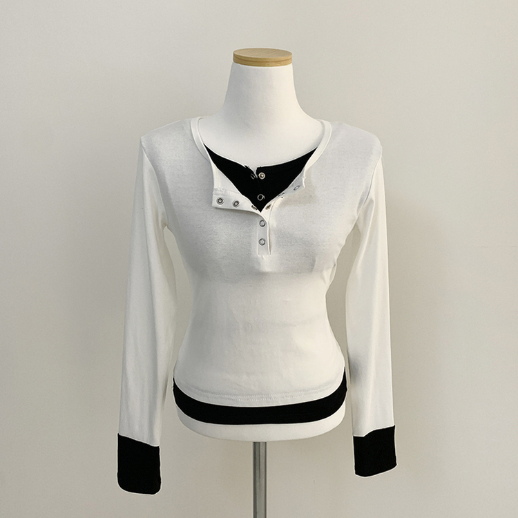 レイヤードスリム長袖Tシャツ