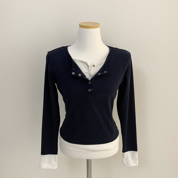 レイヤードスリム長袖Tシャツ