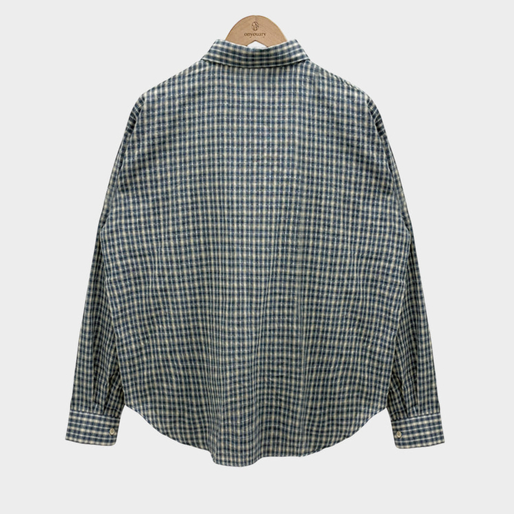 흑당 버블티 어텀 루즈핏 체크 셔츠 남방