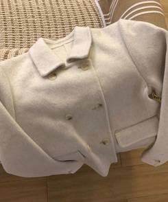 ダブルボタンウールコート