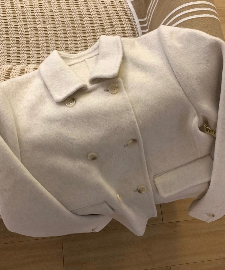 ダブルボタンウールコート