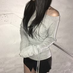 ディープネックTシャツ LIGHT GRAY