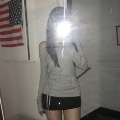 ディープネックTシャツ LIGHT GRAY