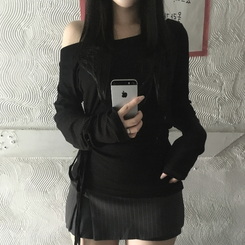 ディープネックTシャツ BLACK