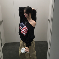 アメリカンワンオフトレーナー(6color) BLACK