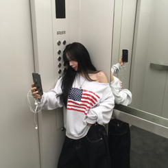 アメリカンワンオフトレーナー(6color) MELANGE WHITE