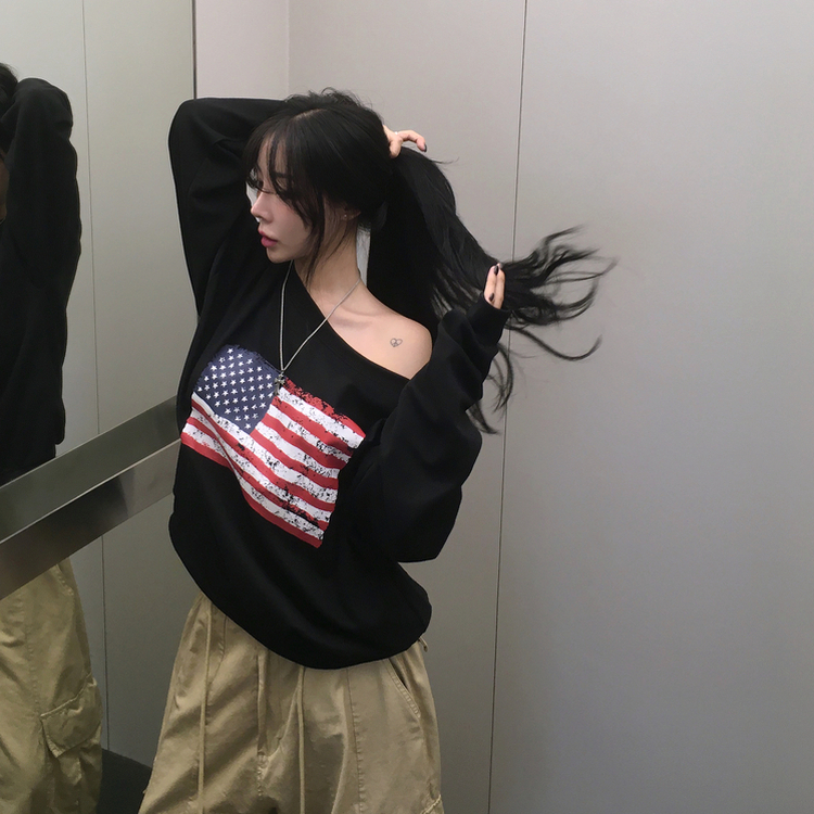 アメリカンワンオフトレーナー(6color) BLACK