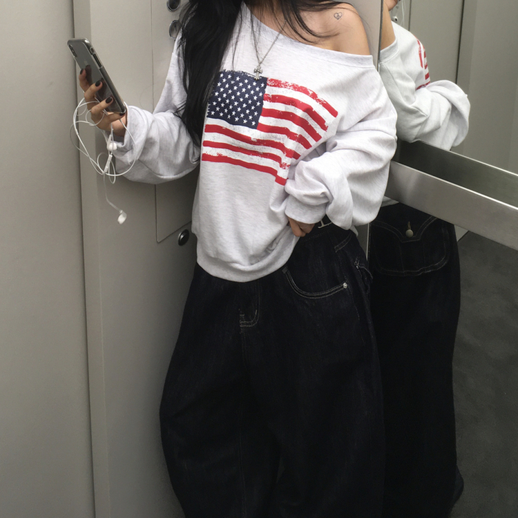 アメリカンワンオフトレーナー(6color) MELANGE WHITE