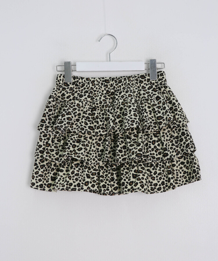 レオパードティアードミニスカート