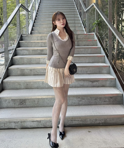 レイヤードミニワンピース GRAY