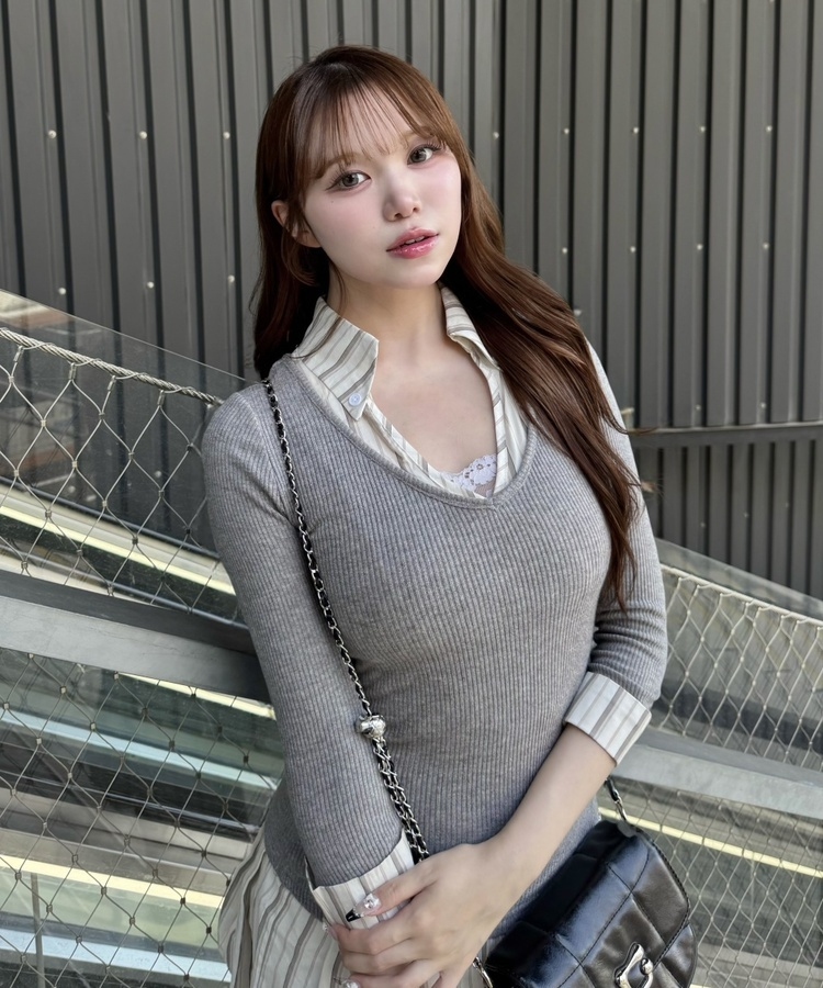 レイヤードミニワンピース GRAY