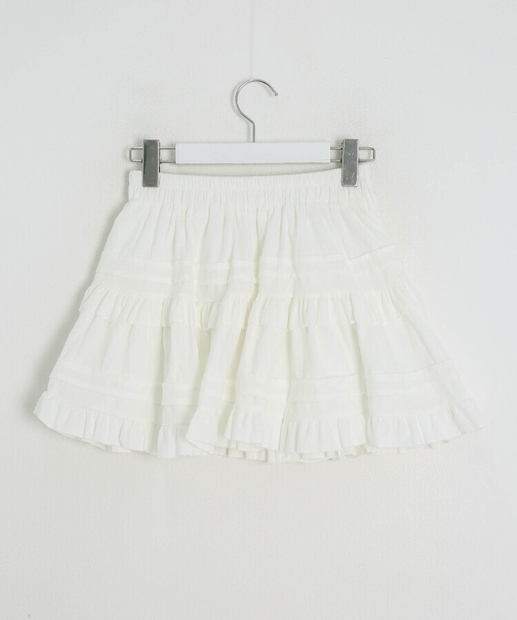 플리츠 캉캉 밴딩 미니 스커트