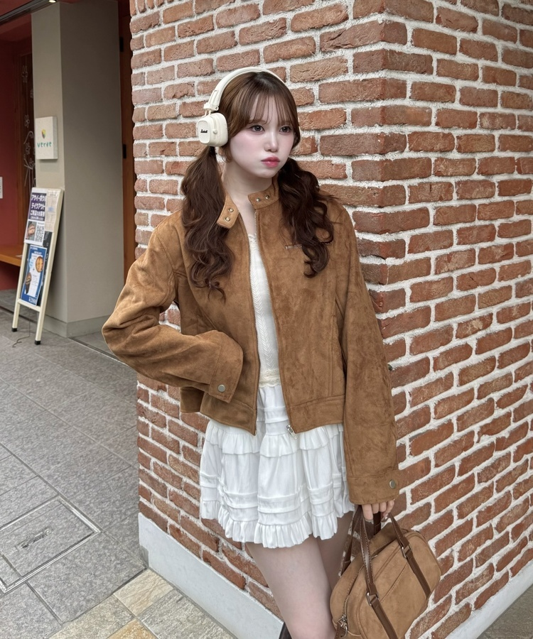 플리츠 캉캉 밴딩 미니 스커트 아이보리