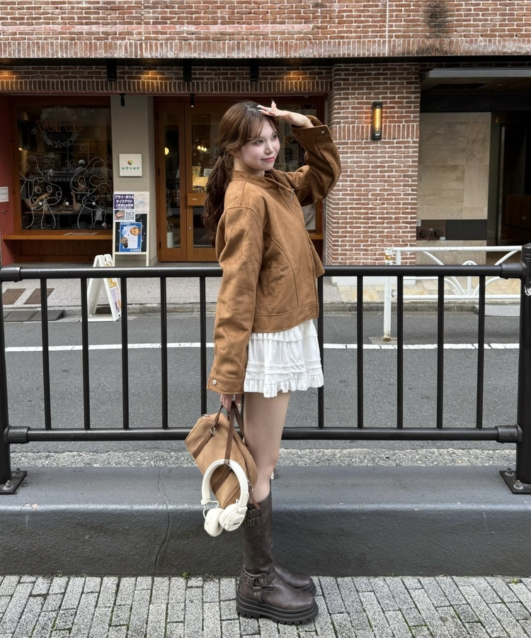 플리츠 캉캉 밴딩 미니 스커트 아이보리