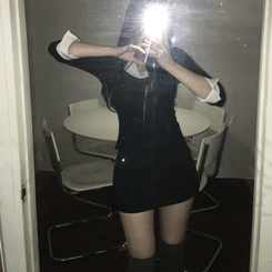 ストライプミニスカートパンツ BLACK