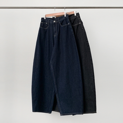 【丈別】ポケットデニムワイドパンツ