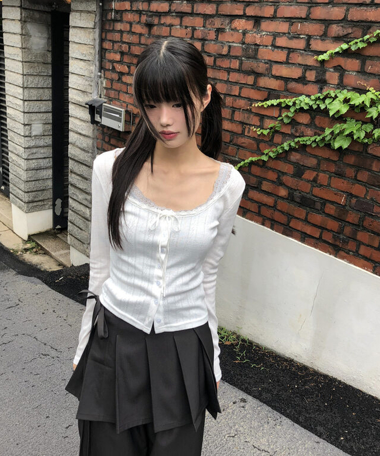 レーススリムキャミソール(5color) GREY